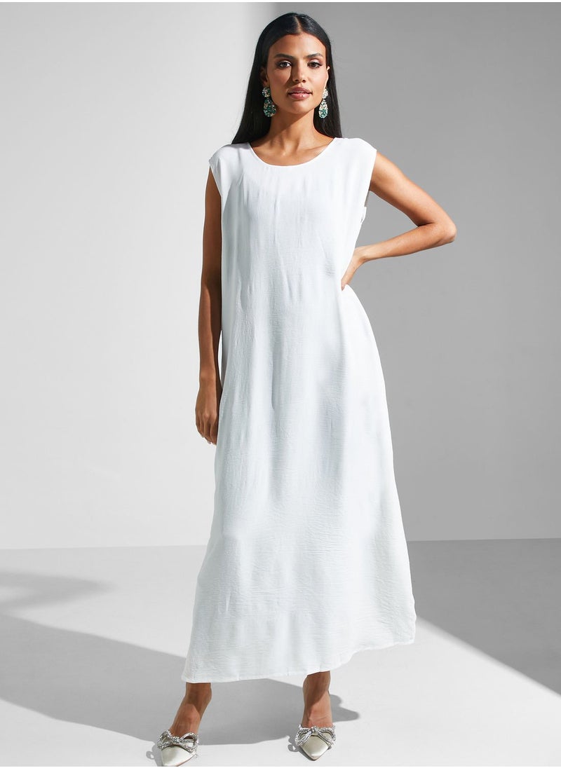 hayas closet - Patterned High Neck Abaya - Image 1