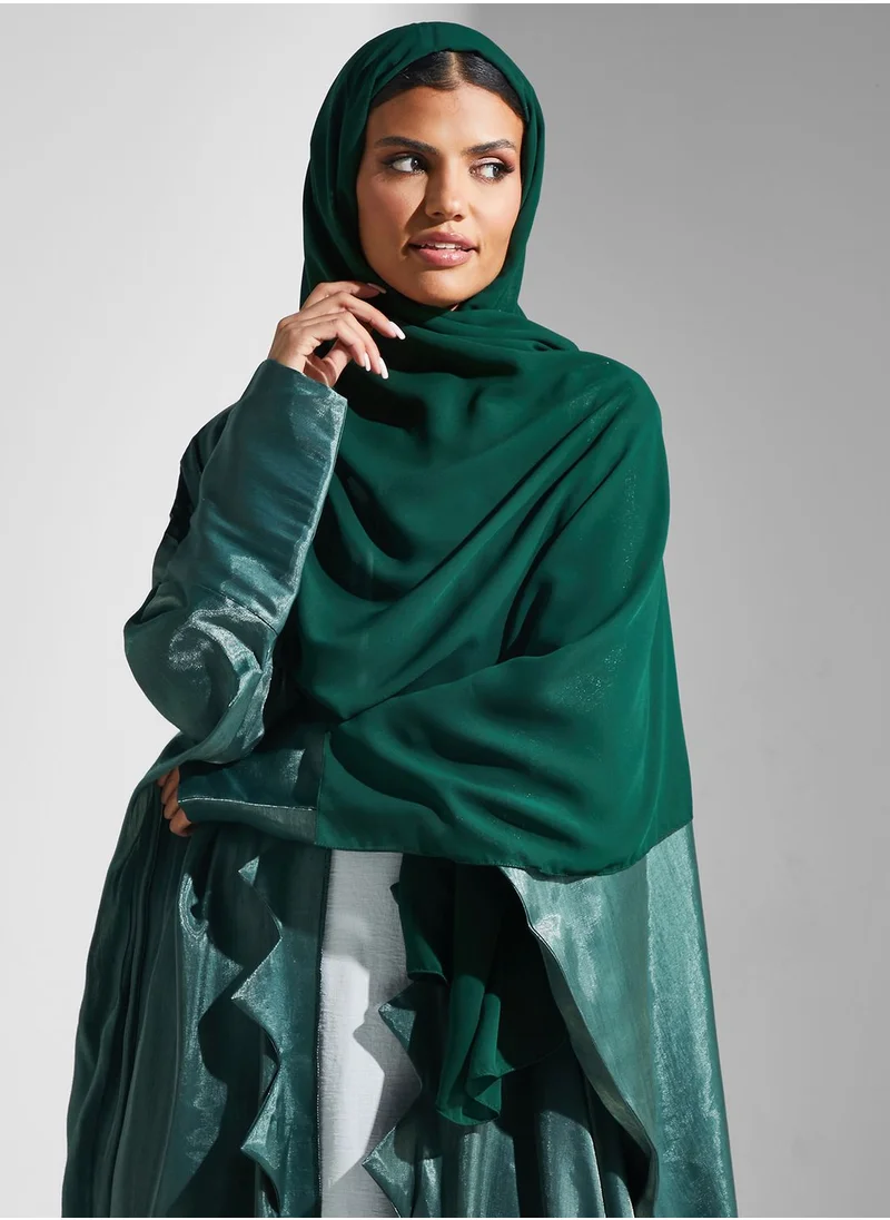 hayas closet Patterned High Neck Abaya