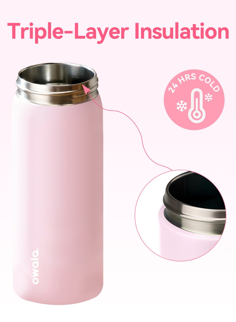Owala FreeSip Insulated Stainless Steel Water Bottle With Straw For Sports Travel And School BPA Free Sports Water Bottle(Pink 32OZ) - Image 4