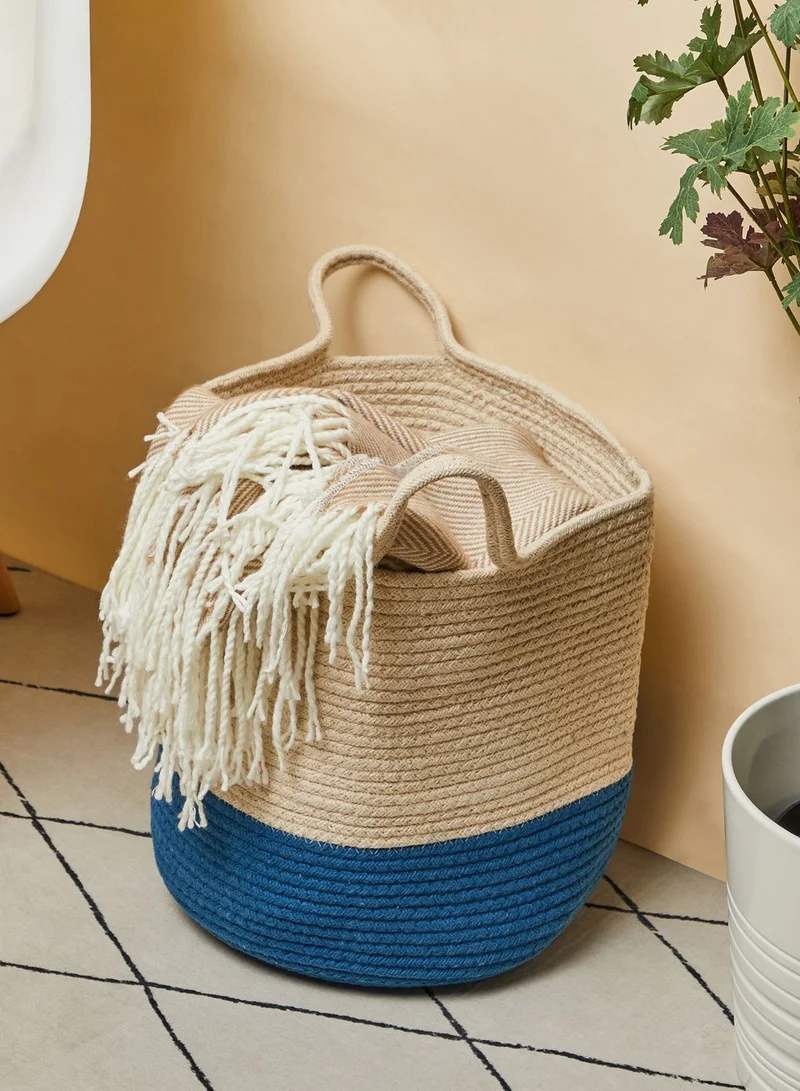 Half Moon Bay Royal Blue Storage Basket 30Cm
