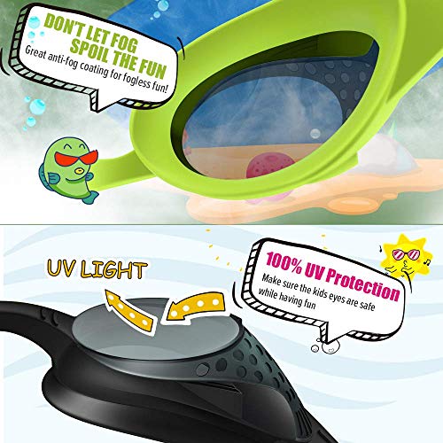 OutdoorMaster Kids Swim Goggles 2 Pack - Quick Adjustable Strap Swimming Goggles for Kids - B - Image 5
