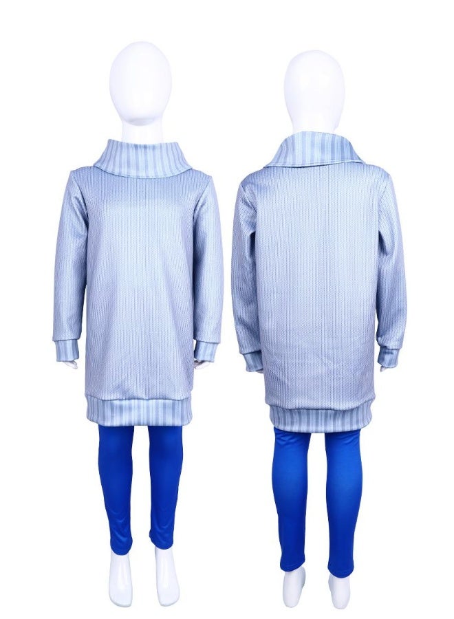 1 Set Party Cosplay Inside Out2 Sadness Costume For Kids Adult - Image 3