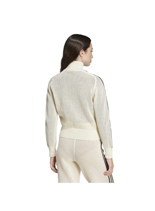 اديداس اوريجينالز adidas CROCHET TT White Originals Women TRACK TOPS