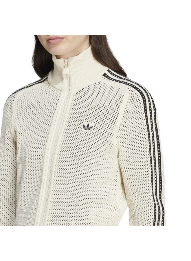 اديداس اوريجينالز adidas CROCHET TT White Originals Women TRACK TOPS