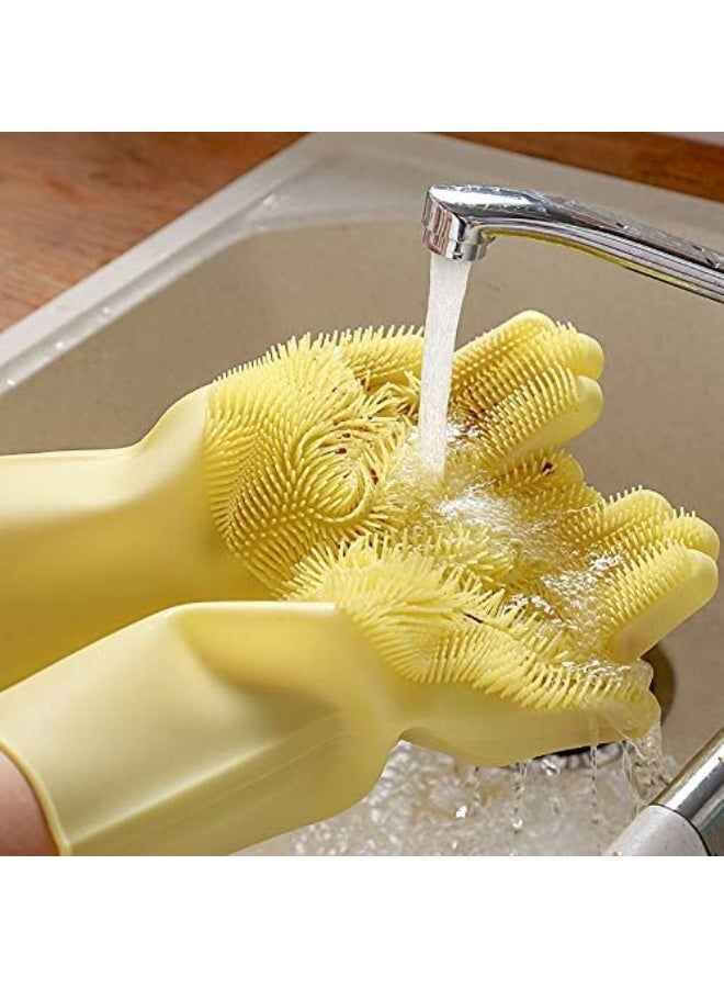 zoba Silicone gloves for dishwashing One Size - 2 pieces per pack - Color random - Image 5