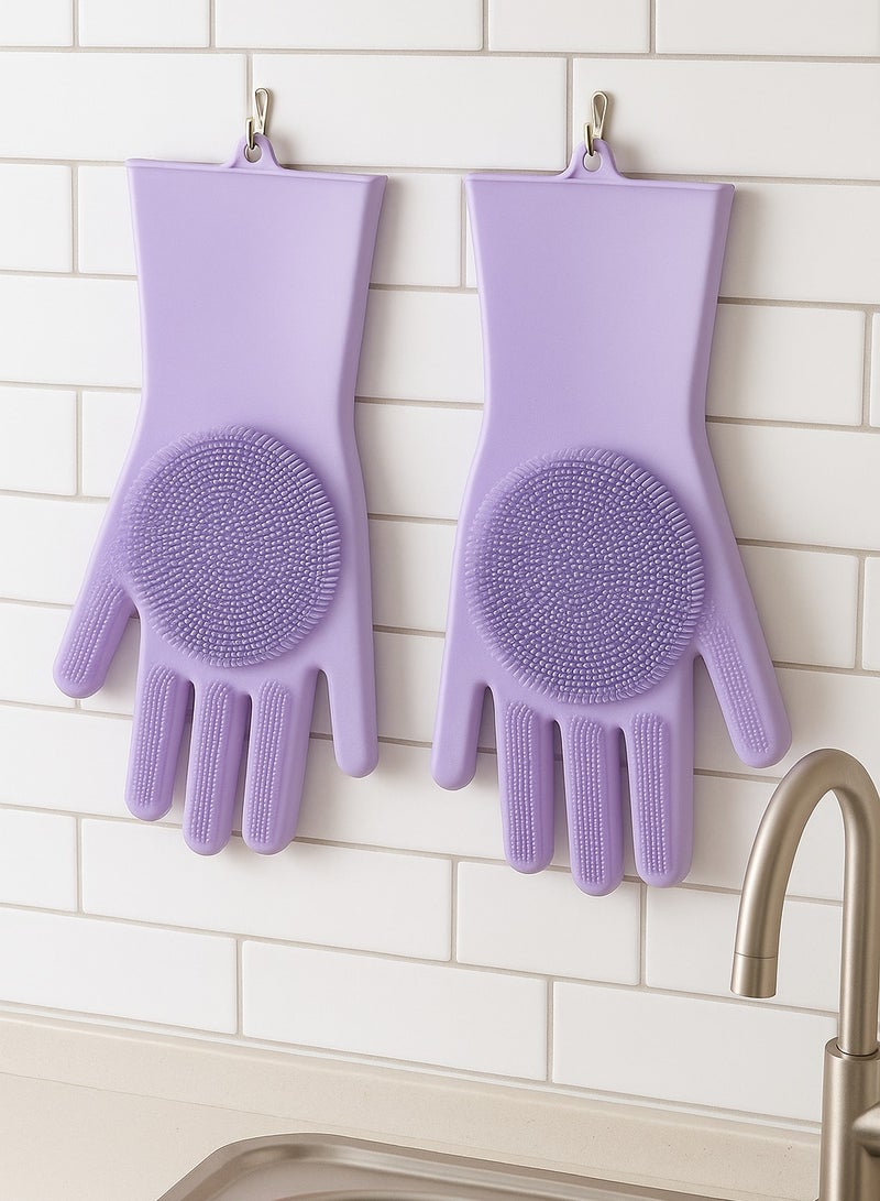 zoba Silicone gloves for dishwashing One Size - 2 pieces per pack - Color random - Image 3