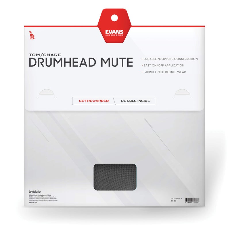 Evans Soundoff Drum Mute Pads - Drum Pads for Acoustic Drum Sets - Drum Mutes Pack - For Toms or Snares - Great for Silencing Drum Kits to Practice - Fits 10" Tom/Snare - Image 3