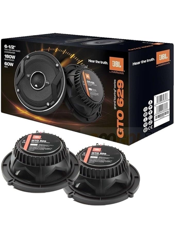 JBL GTO629 Car Speakers – 6.5" Plus One™ Woofer – Professional Clear Sound & Deep Bass – 2 Years Warranty