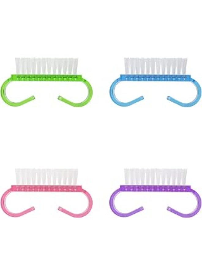 2 فرشاة أظافر للاستخدام اليومي - 2 فرشاة أظافر بمقبض بلاستيكي فرشاة أظافر لتنظيف الأظافر - فرشاة تقشير الأظافر سهلة الاستخدام - منظف أظافر فرش أظافر لليدين والقدمين - Image 2