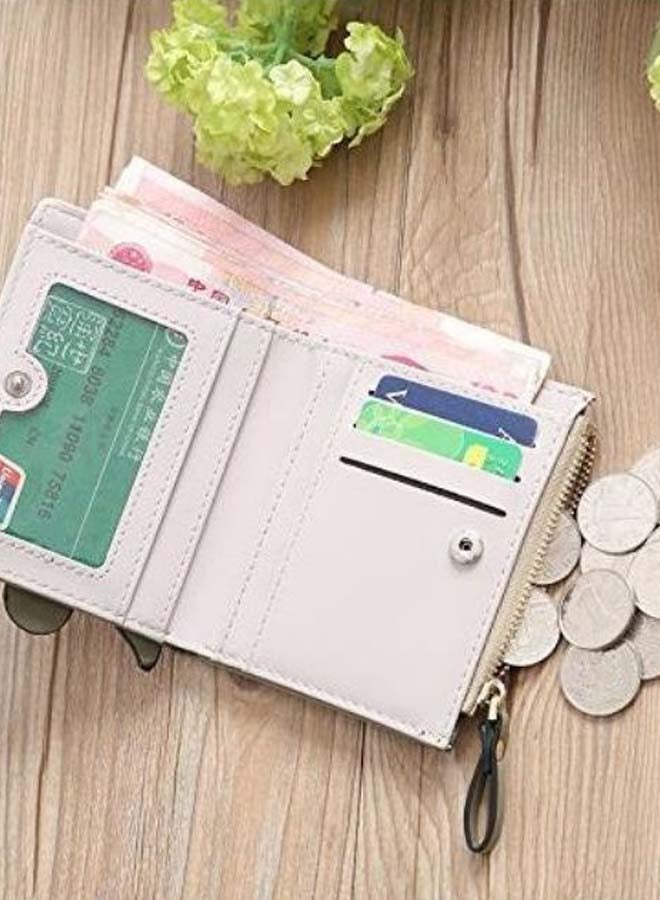 Animals Embroidery Bifold Wallet Pink/Brown - Image 3
