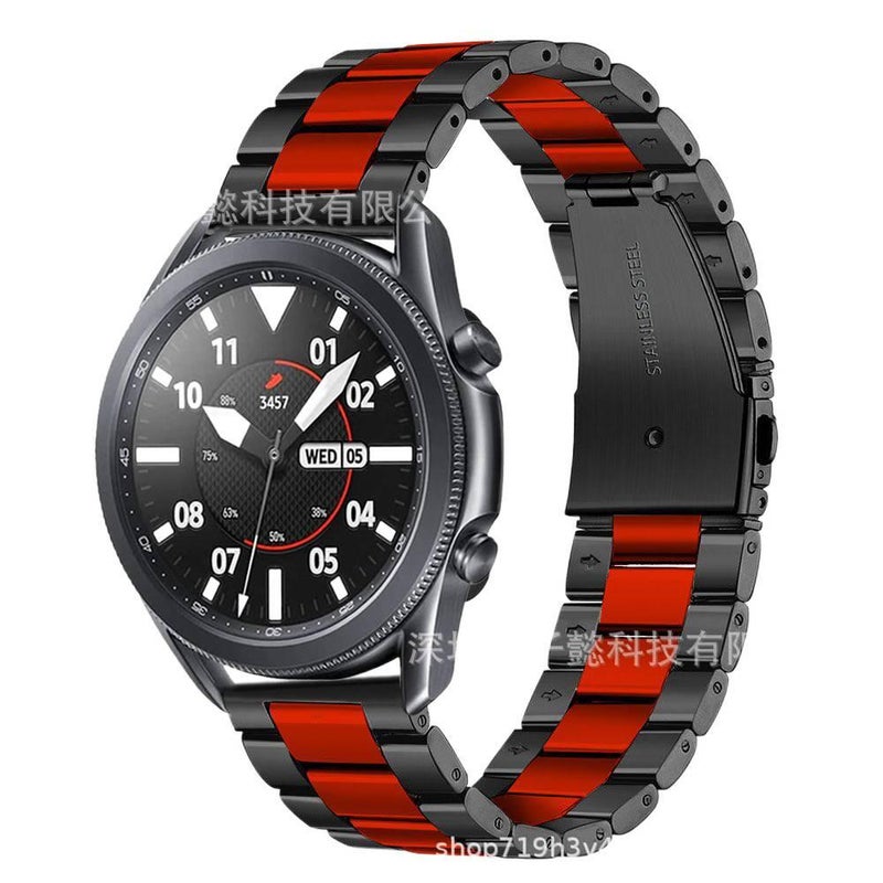 سوار ساعة ذكية باللون أسود قابل للتعديل سوار معدني من الستانلس ستيل متوافق مع Samsung Galaxy Watch 40/41/44/45/47mm بملاءمة قابلة للتعديل وحزام بديل - Image 3