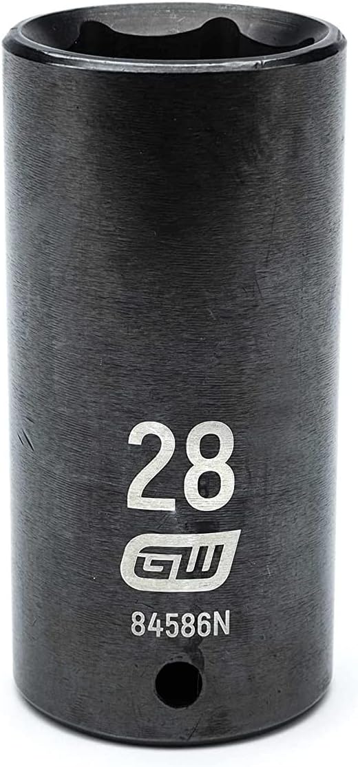 GEARWRENCH 12 Drive 6 Pt Deep Impact Socket 28mm  84586N - Image 1