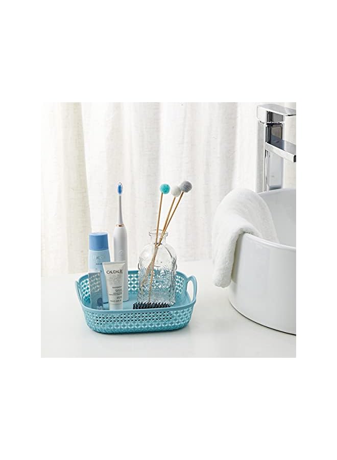 Zaboon 4-Piece Multicolored Rectangular Plastic Food Storage Basket 70025 - Image 4