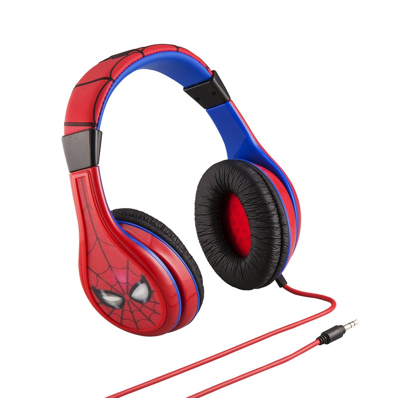 eKids Spiderman Kids Headphones Adjustable Headband Stereo Sound 35Mm Jack Wired TangleFree Volume Control Childrens Headphones Over Ear for School Home Travel - Image 2