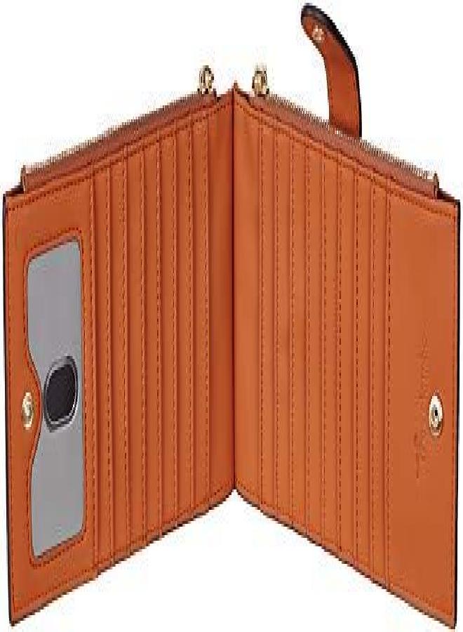 Travelambo Womens Walllet RFID Blocking Bifold Multi Card Case Wallet with Zipper Pocket Genuine Leather (Tan) - Image 4