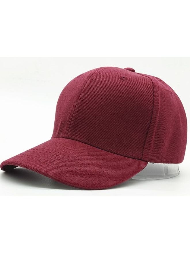 SARAOONT - Classic Burgundy Polyester Baseball Cap - Adjustable Unisex Dad Hat for Running, Workouts, and Outdoor Activities in All Seasons - Image 1