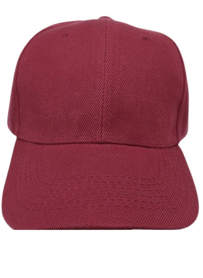 SARAOONT - Classic Burgundy Polyester Baseball Cap - Adjustable Unisex Dad Hat for Running, Workouts, and Outdoor Activities in All Seasons - Image 1