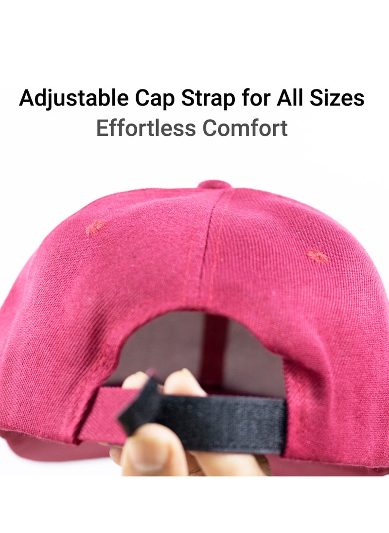 SARAOONT - Classic Burgundy Polyester Baseball Cap - Adjustable Unisex Dad Hat for Running, Workouts, and Outdoor Activities in All Seasons - Image 1
