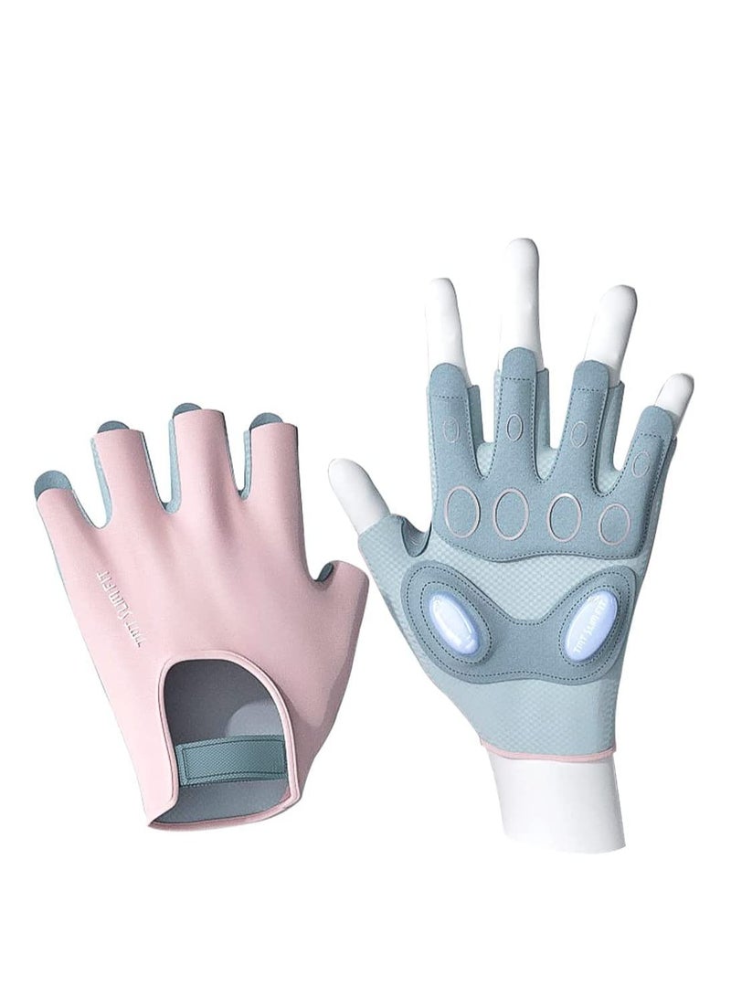 SYOSI Workout Gloves for Women Fingerless Weight Lifting Gloves for Exercise Lightweight Breathable Gym Gloves for Weightlifting Fitness Training Climbing Cycling and Rowing  - Image 1