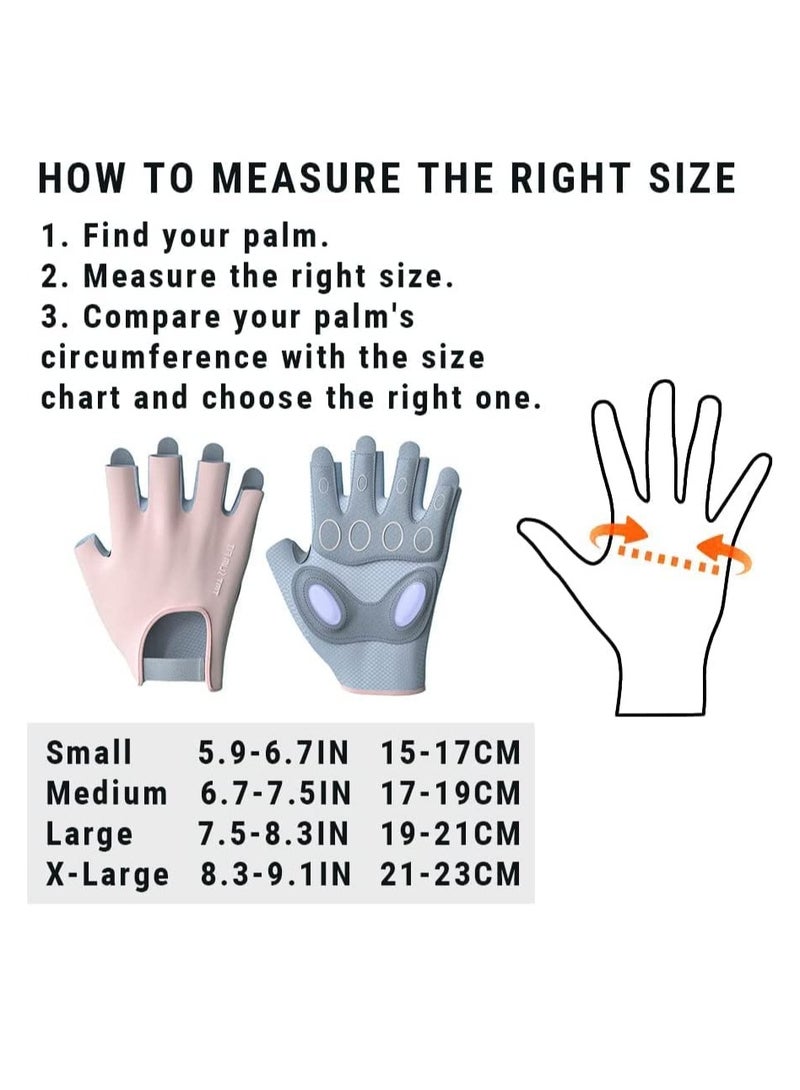SYOSI Workout Gloves for Women Fingerless Weight Lifting Gloves for Exercise Lightweight Breathable Gym Gloves for Weightlifting Fitness Training Climbing Cycling and Rowing  - Image 3