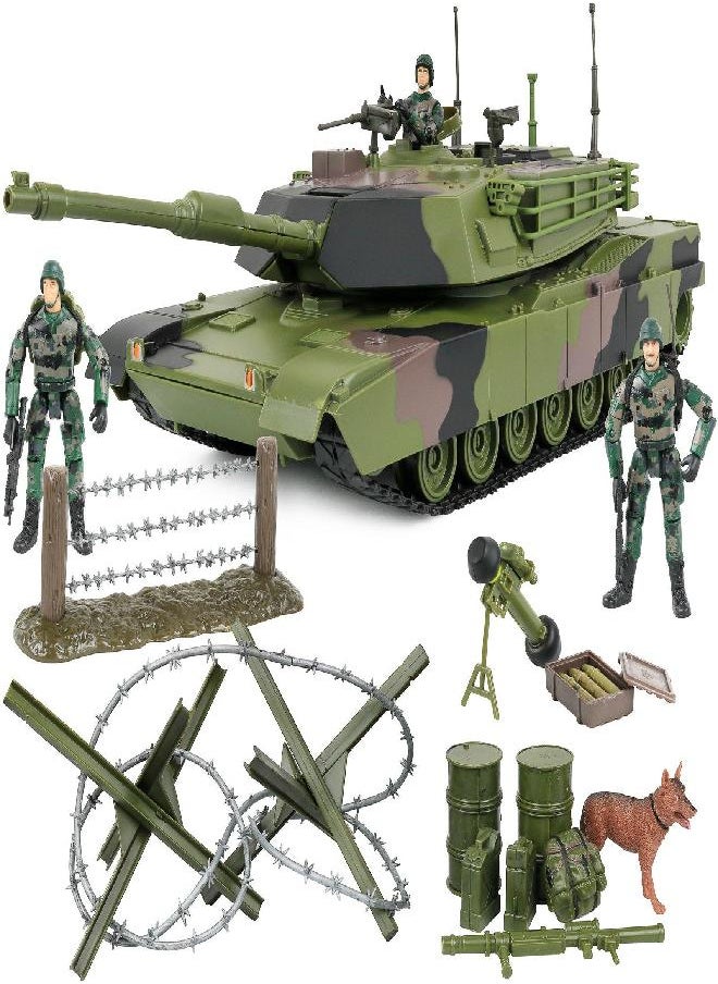 Click N' Play - Click N' Play Military Armored Assault Tank 27 Piece Play Set with Accessories. - Image 1