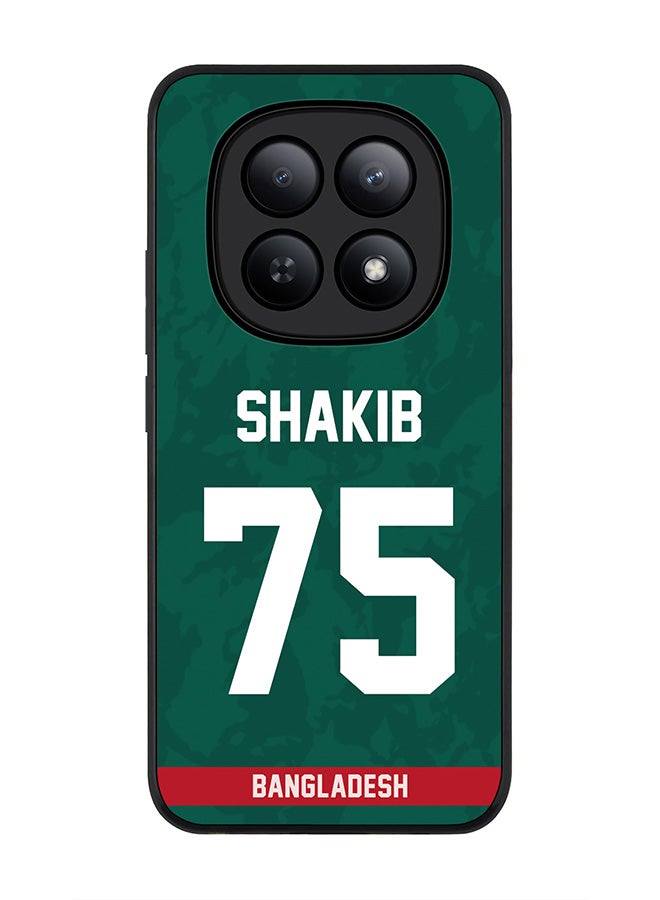 For Xiaomi Redmi Note 15 5G / Poco M8 Case,Slim fit Camera Protection, Shockproof Thin Phone cover  - Bangladesh Shakib Al Hasan, Jersey No 75