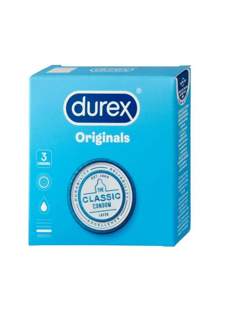Durex Originals Classic Condom Pack Of 3 - Image 1