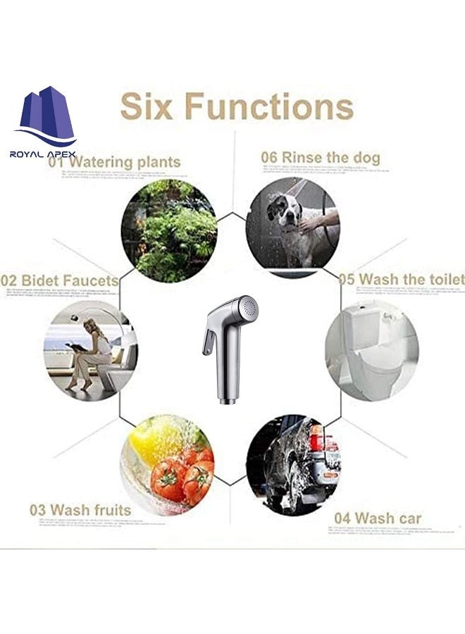 Royal Apex Bidet Spray Head Shattaf Hand Held Solid Brass Chrome Bidet Toilet Sprayer Bathroom Hand Shower For Personal And Feminine Hygiene Clean Around The Toilet - Image 3