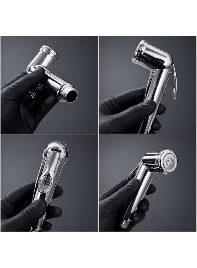Royal Apex Bidet Spray Head Shattaf Hand Held Solid Brass Chrome Bidet Toilet Sprayer Bathroom Hand Shower For Personal And Feminine Hygiene Clean Around The Toilet - Image 2