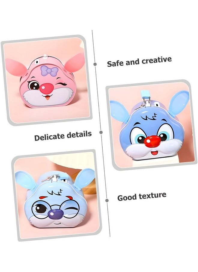 Wishkey - WISHKEY Rabbit Theme Piggy Bank for Kids, Money Saving Container with Lock & Keys, Spacious Coin Collector Storage Box, Money Bank for Boys & Girls, 3+ Years (Pack of 1, Assorted) - Image 1