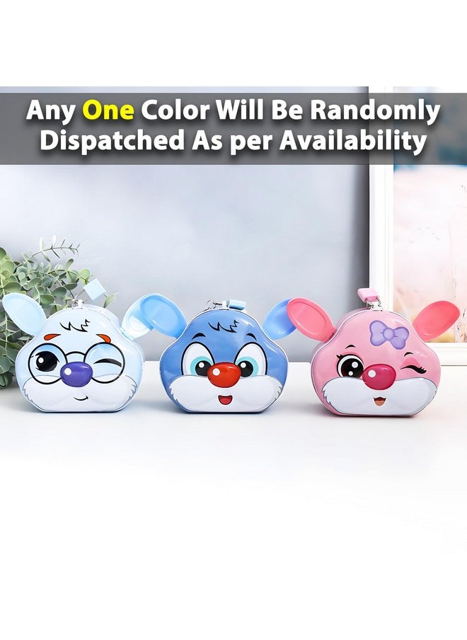 Wishkey - WISHKEY Rabbit Theme Piggy Bank for Kids, Money Saving Container with Lock & Keys, Spacious Coin Collector Storage Box, Money Bank for Boys & Girls, 3+ Years (Pack of 1, Assorted) - Image 1