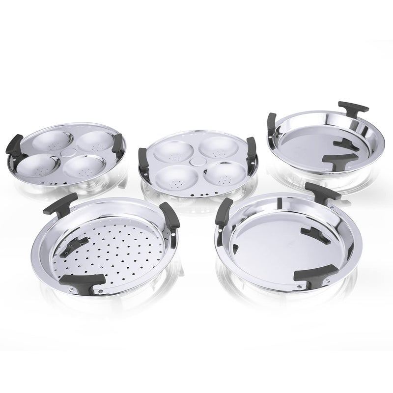 Ramson Stainless Steel Ramson Stainless Steel Multi Kadhai with SS Lid 28 cm, Carnival Kitchen Serving & Cooking Range with Induction Base  - Image 2