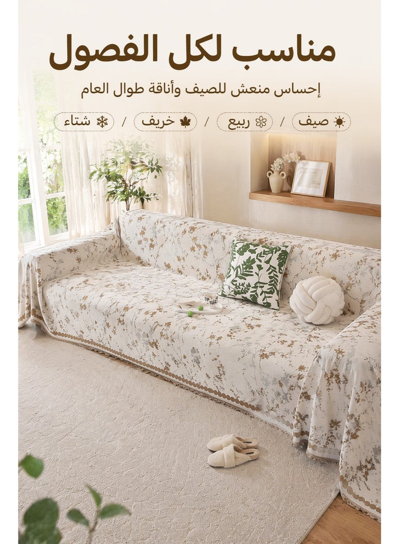 تايران غطاء أريكة من الشنيل ذو وجهين، غطاء أريكة أنيق، غطاء أريكة لمقعد واحد/نصف/ثلاثة/أربعة مقاعد، منشفة غطاء أريكة من الشنيل، خامة الشنيل، منشفة أريكة ذات وجهين، غطاء أريكة مناسب لجميع الفصول، قابل للعكس. - Image 4