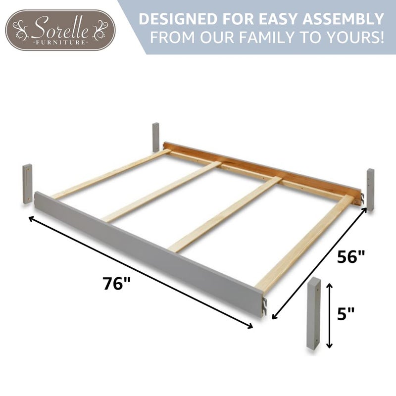 Sorelle Furniture Toddler  FullSize Bed Rails Wood Bed Rail  Crib Conversion Kit Converts Crib to Toddler and FullSize Bed  221 Espresso - Image 2