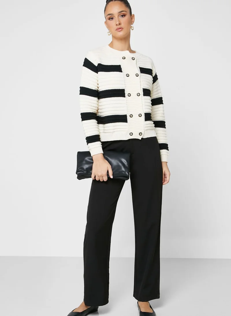ELLA Stripe Detail Cardigan
