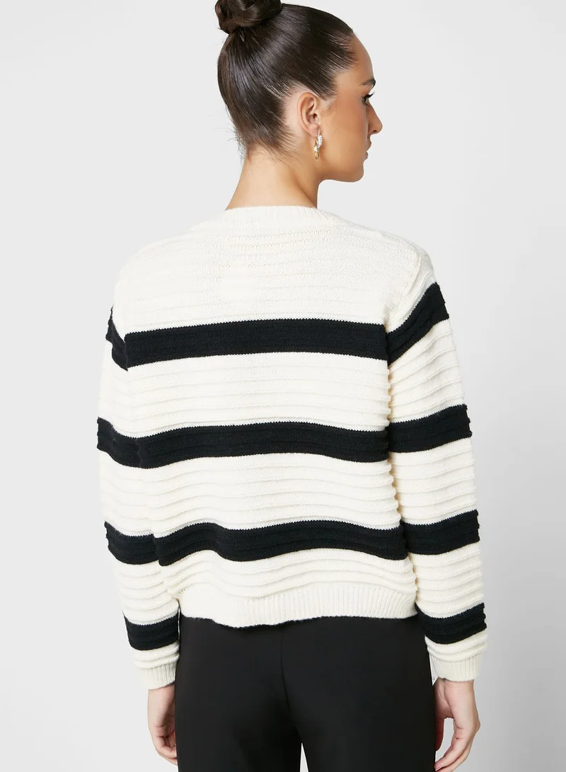 ELLA Stripe Detail Cardigan