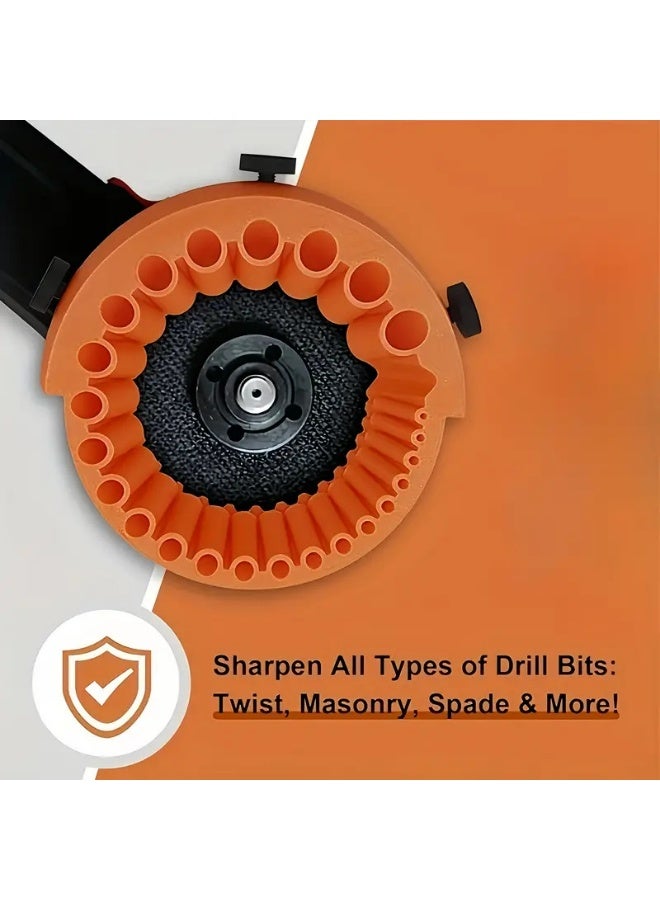 Drill Bit Sharpener 2025 Upgrade Multipurpose Drill Sharpener 118 Degree Angle Grinder Drill Bit Sharpener Power Drill Bit Grinding Tool for 2 to 13mm Drill Bits for Grinding 125mm Grinder (1PC) - Image 4