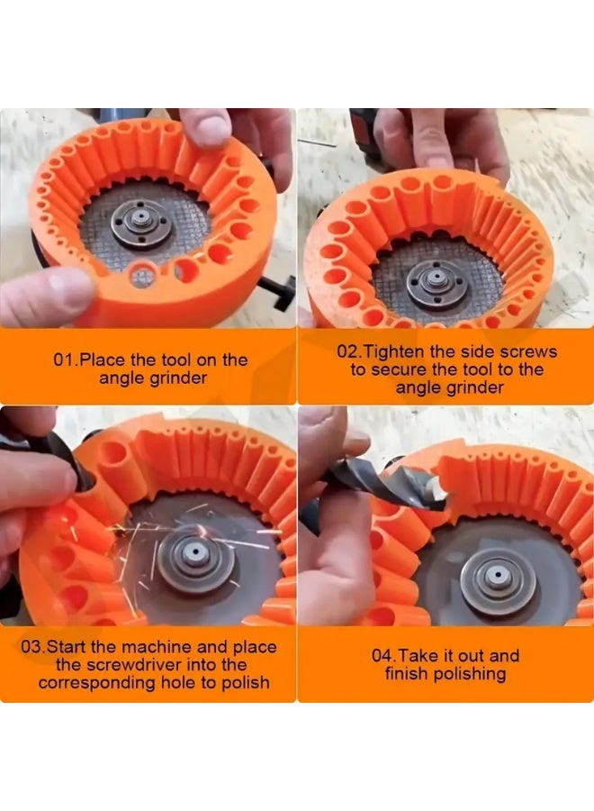 Drill Bit Sharpener 2025 Upgrade Multipurpose Drill Sharpener 118 Degree Angle Grinder Drill Bit Sharpener Power Drill Bit Grinding Tool for 2 to 13mm Drill Bits for Grinding 125mm Grinder (1PC) - Image 3