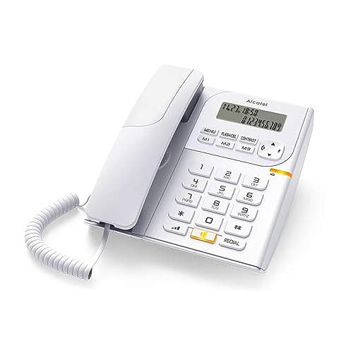 Alcatel T-58 Corded Landline Phone with Caller ID and Speaker with Attractive Design (White) - Image 1