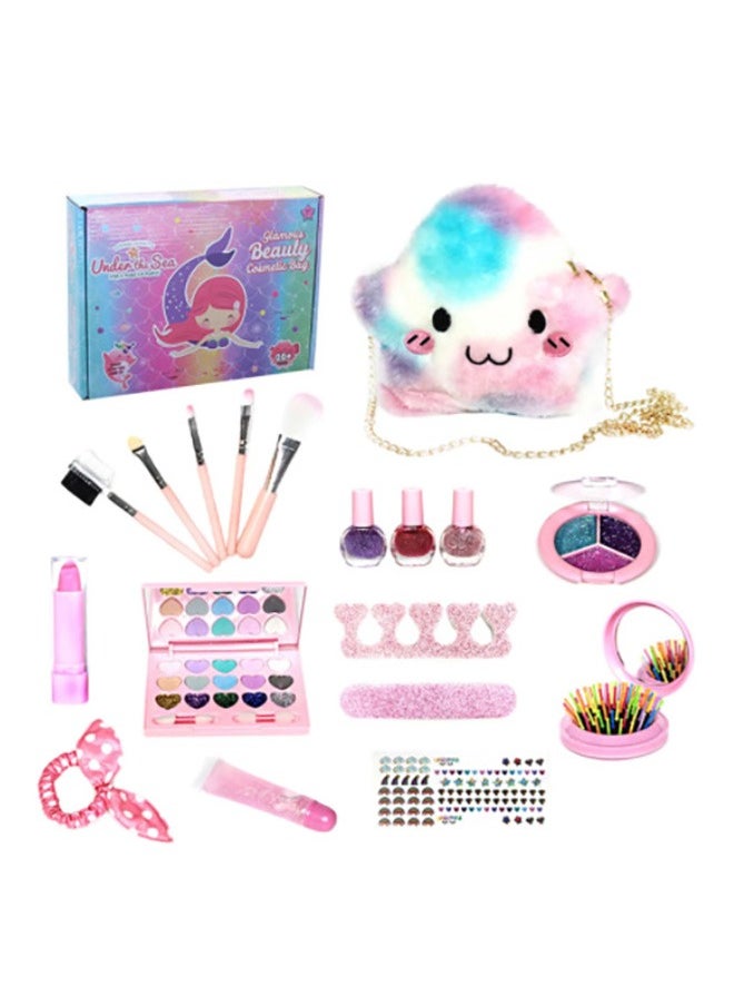 SCIENISH SCIENISH Kids Children's Makeup Set,Girls Makeup Kit for Girls Princess Make Up Box Nontoxic Cosmetics Kit Toys Pretend Play Makeup  - Image 1