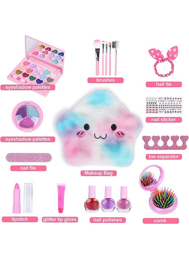 SCIENISH SCIENISH Kids Children's Makeup Set,Girls Makeup Kit for Girls Princess Make Up Box Nontoxic Cosmetics Kit Toys Pretend Play Makeup  - Image 2
