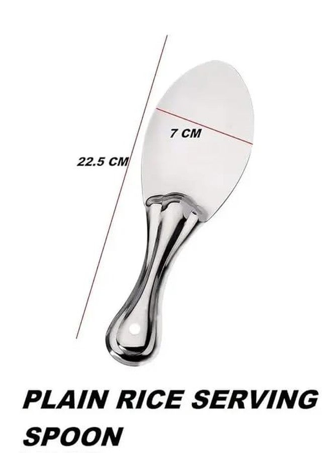 Bartan Star Stainless Steel Heavy Grade Rice Serving Spoons, Stainless Steel Rice Spoon, Rice Spoon, Cooking Tool for Home, Hotel, Catering, Kitchen, (Plain - Pack of 1) - Image 3