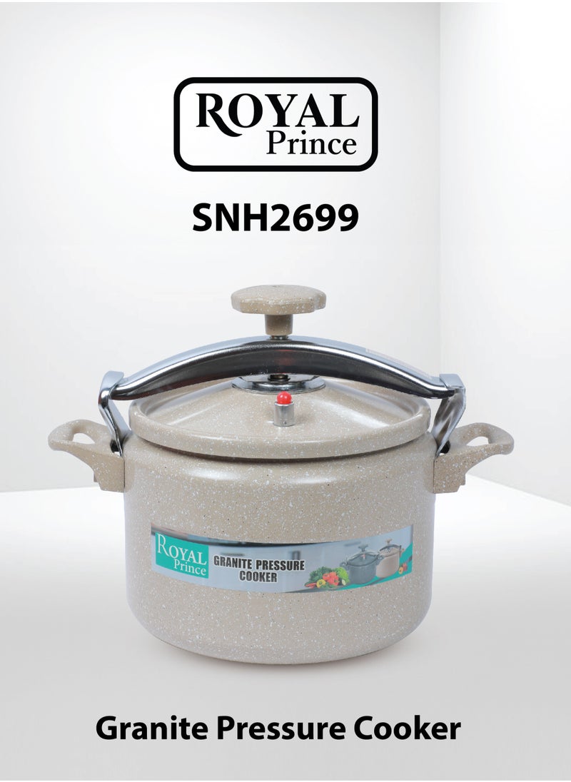 ROYAL PRINCE Granite Pressure Cooker 7 Liters Beige Color SNH2699  - Image 1