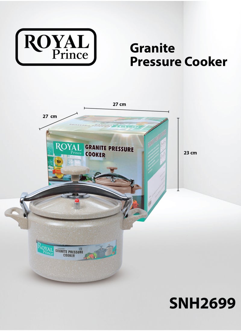 ROYAL PRINCE Granite Pressure Cooker 7 Liters Beige Color SNH2699  - Image 3