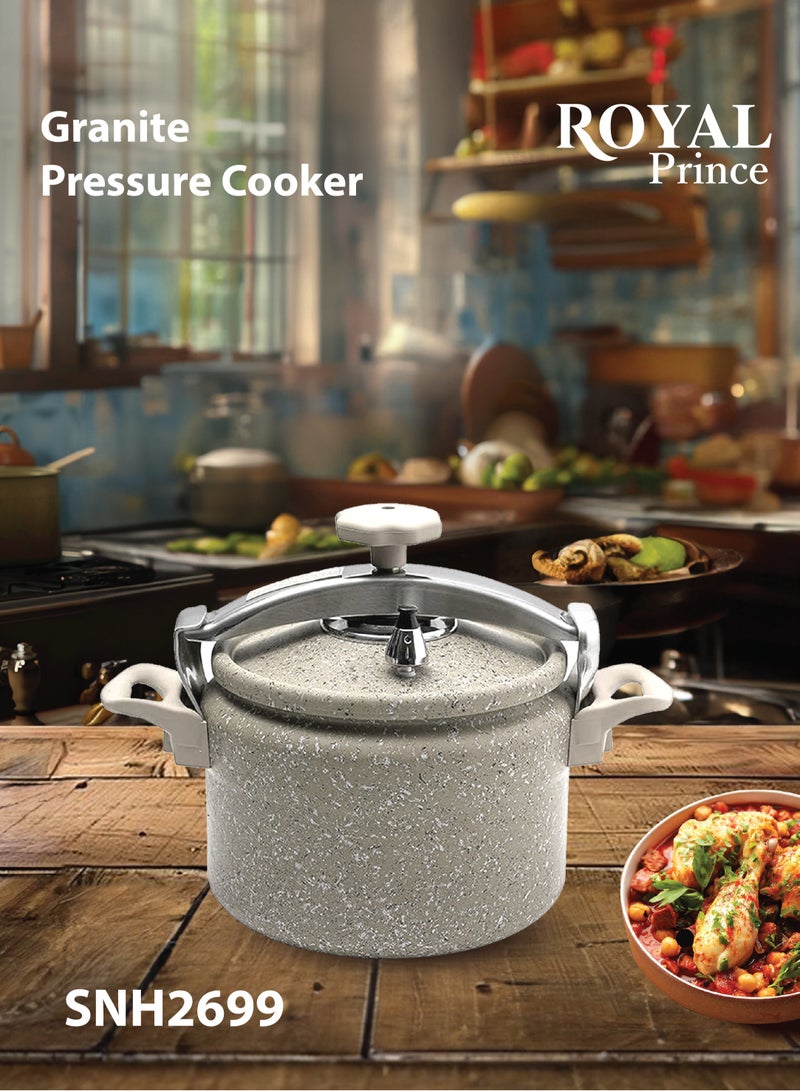 الأمير الملكي طنجرة ضغط جرانيت 7 لتر لون بيج SNH2699 - Image 3