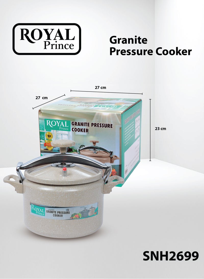 الأمير الملكي طنجرة ضغط جرانيت 7 لتر لون بيج SNH2699 - Image 4