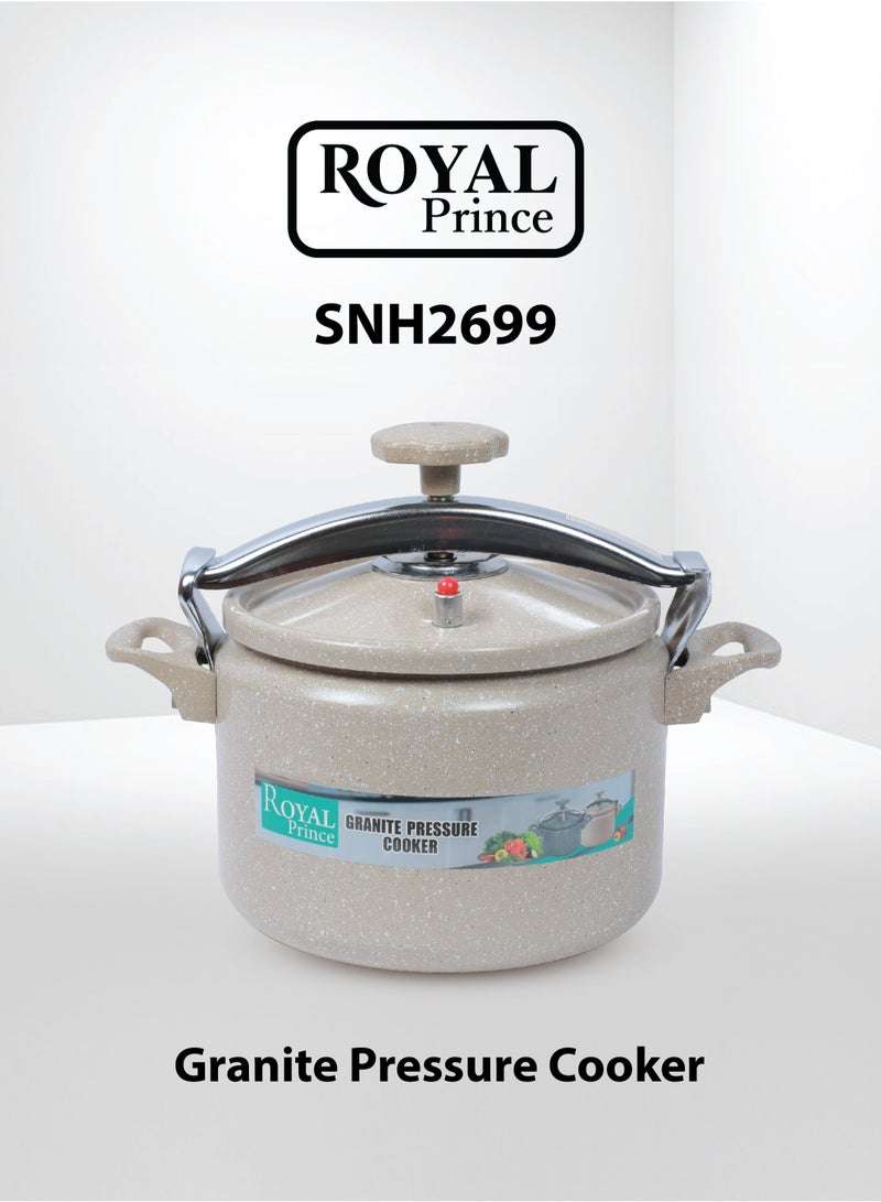 الأمير الملكي طنجرة ضغط جرانيت 7 لتر لون بيج SNH2699 - Image 1