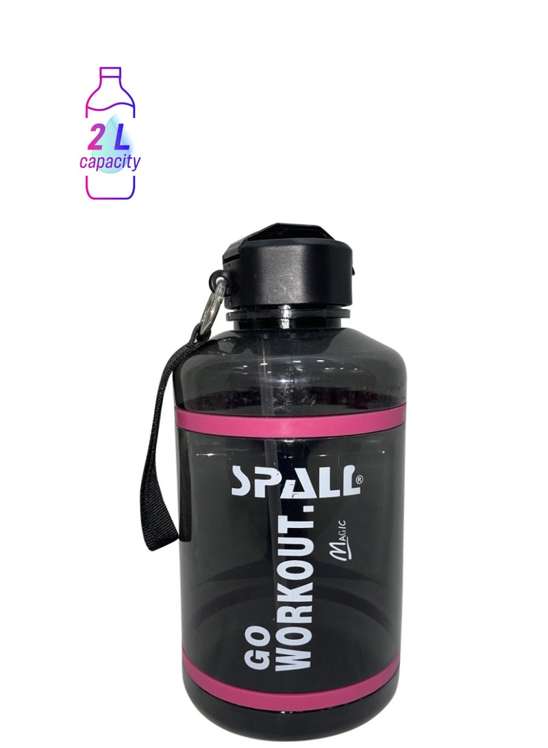 Spall Spall Water Bottle Half Gallon Leakproof Water Jug With Handle For Studens Fitness Gym And Outdoor Sports For Men Women Kids - Image 1