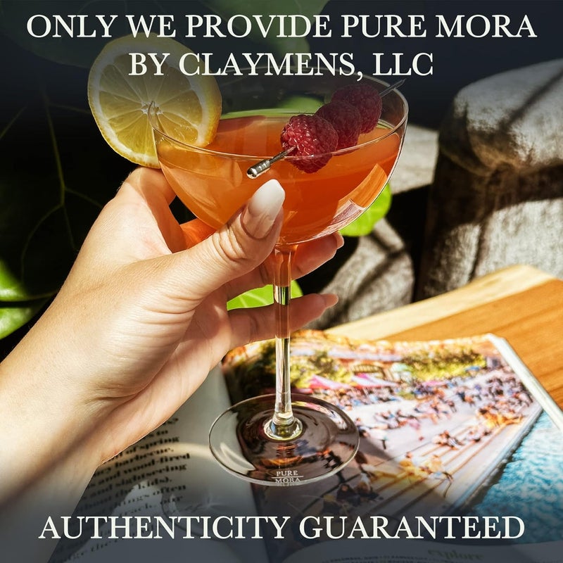 Mora PURE The Lyra Coupe Glass Set of 4, 7oz Handblown Premium Crystal Classic Cocktail Glasses for Martini, Champagne, Mixology, Home Bar, Fancy Margarita, Gin&Tonic, Drinking, etc. For Mixologists - Image 4