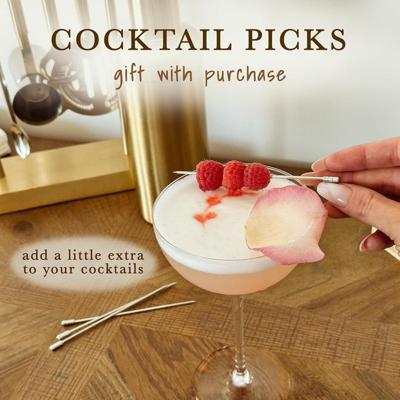 Mora PURE The Lyra Coupe Glass Set of 4, 7oz Handblown Premium Crystal Classic Cocktail Glasses for Martini, Champagne, Mixology, Home Bar, Fancy Margarita, Gin&Tonic, Drinking, etc. For Mixologists - Image 3